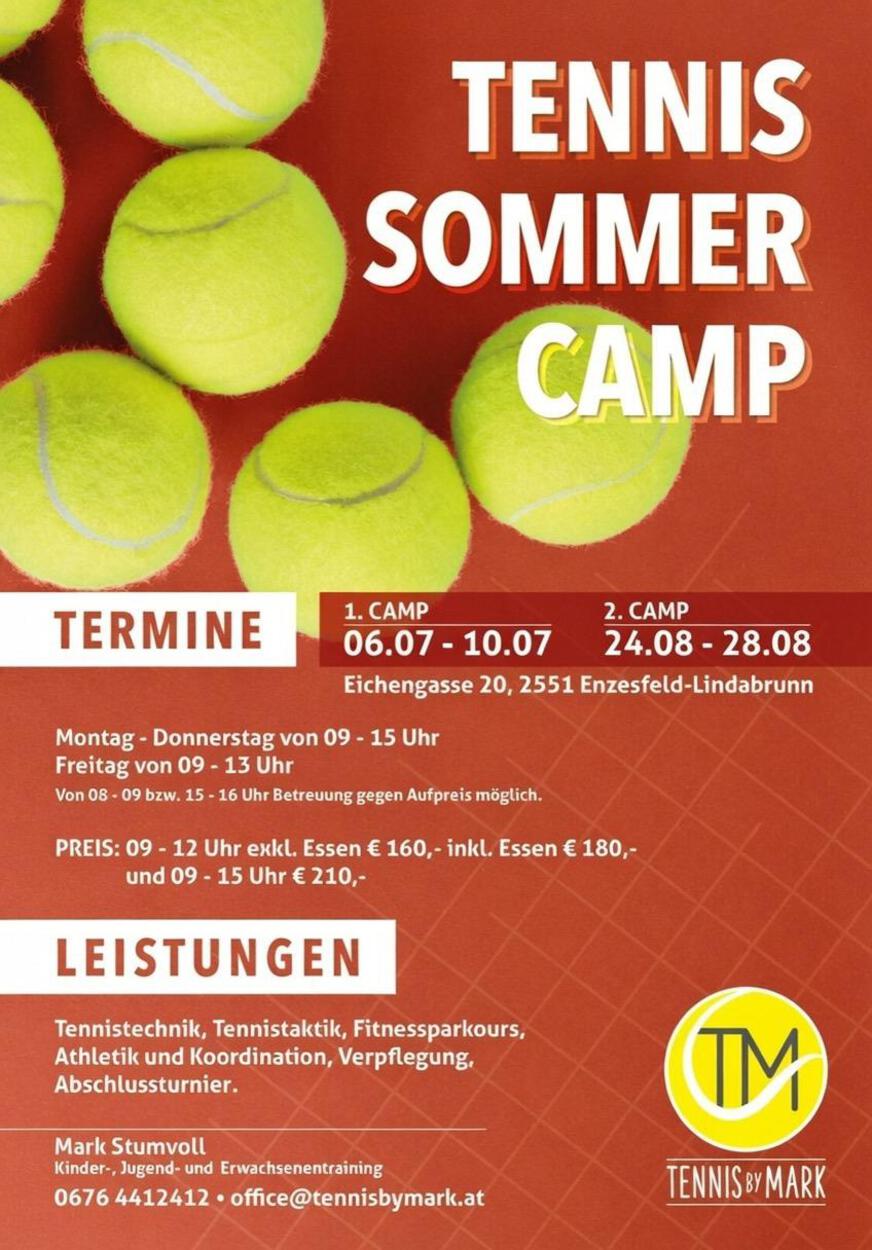 Sommer-Action beim TC Enzesfeld: Jetzt für das Tennis-Sommercamp anmelden!