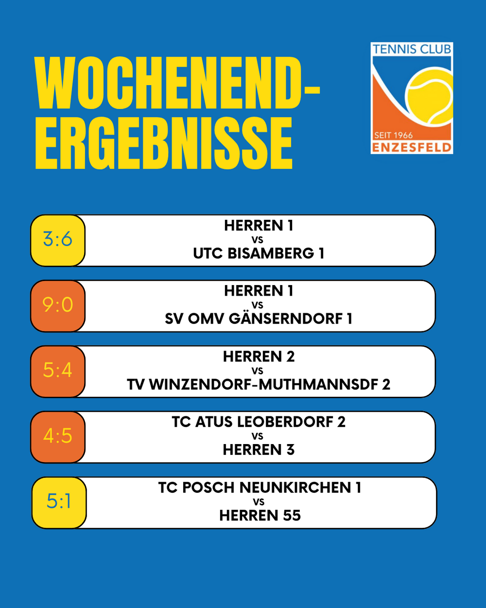 Meisterschafts-Update: Siegesserien und ein 9:0 Kantersieg der Herren 1