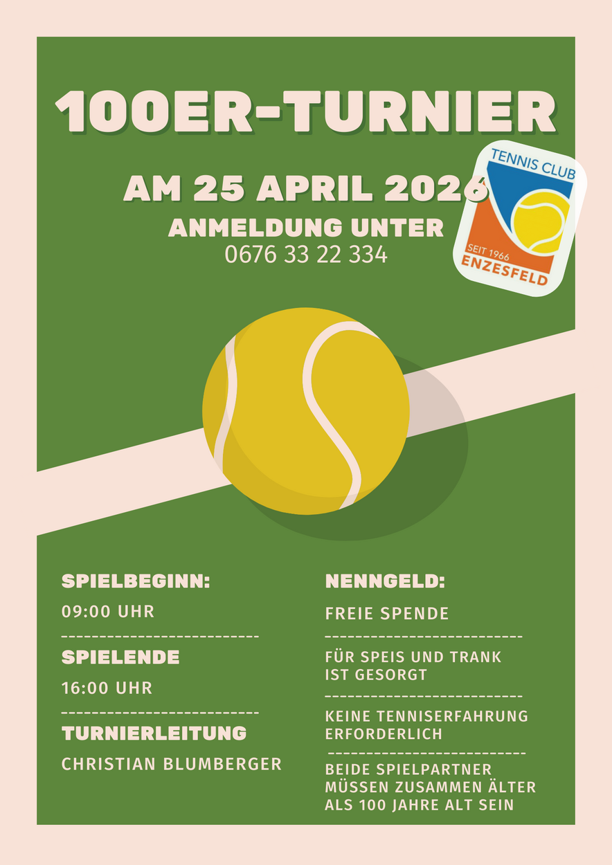 100er-Turnier 2026 beim TC Enzesfeld